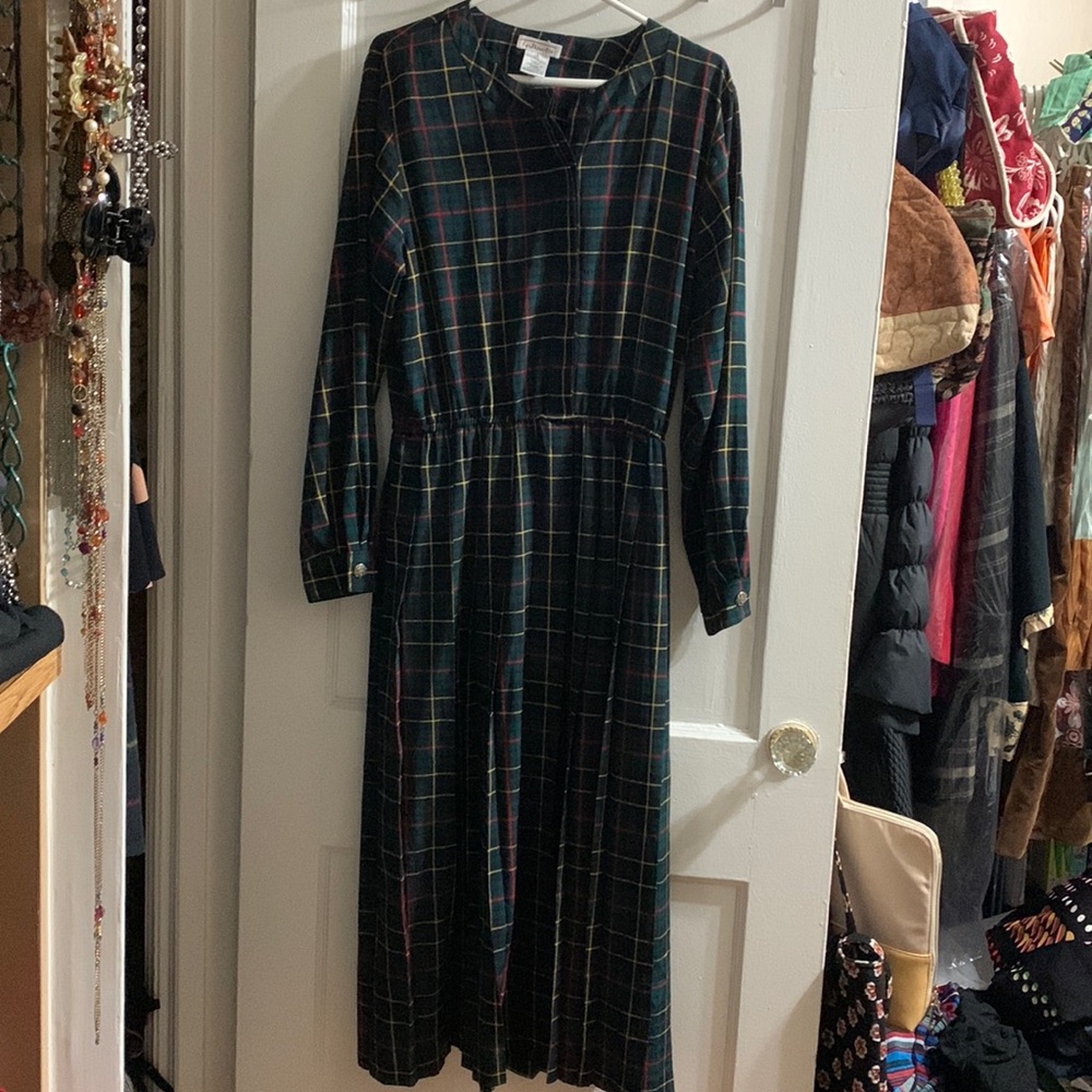 Green Plaid Dress